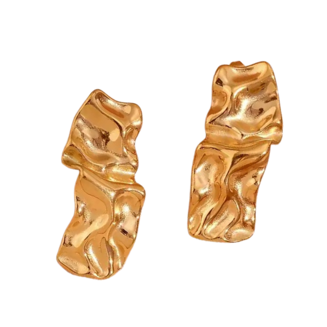 18ct Gold Plated Statement Stud Earrings