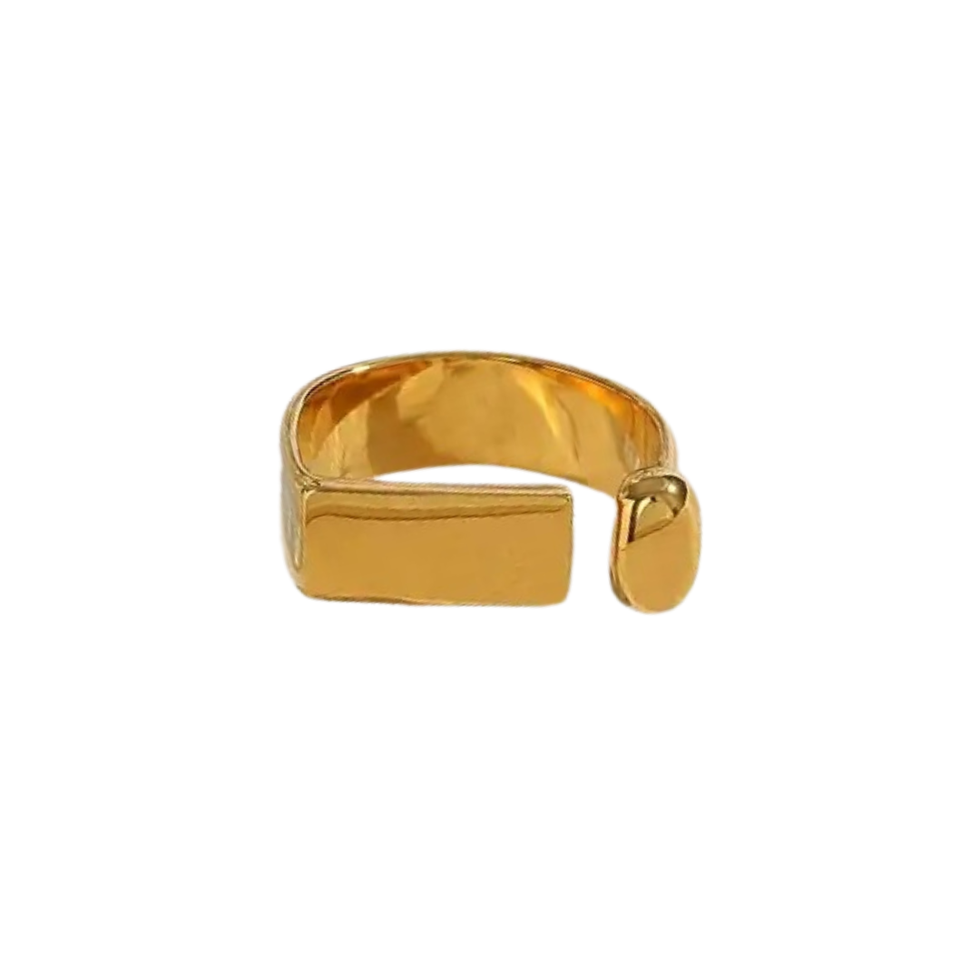 18ct Gold Plated Statement Geometric Ring