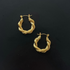 18ct Gold Plated Twisted Hoop Earrings