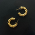 18ct Gold Plated Twisted Hoop Earrings