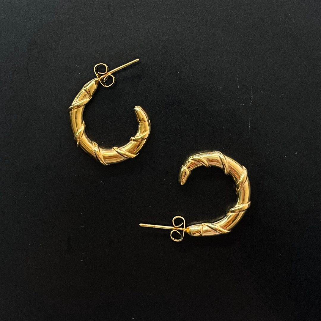 18ct Gold Plated Statement Lightweight Earrings