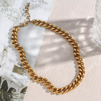 18ct Gold Plated Chunky Chain Necklace