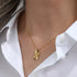 18ct Gold Plated Engraved Pendant Necklace 