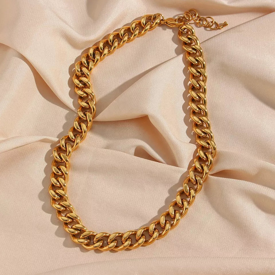 18ct Gold Plated Chunky Chain Necklace