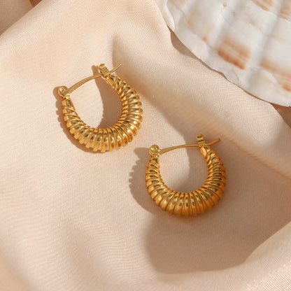 18ct gold Plated Classic Lightweight Hoop Earrings