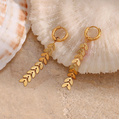 18ct Gold Plated Drop Earrings