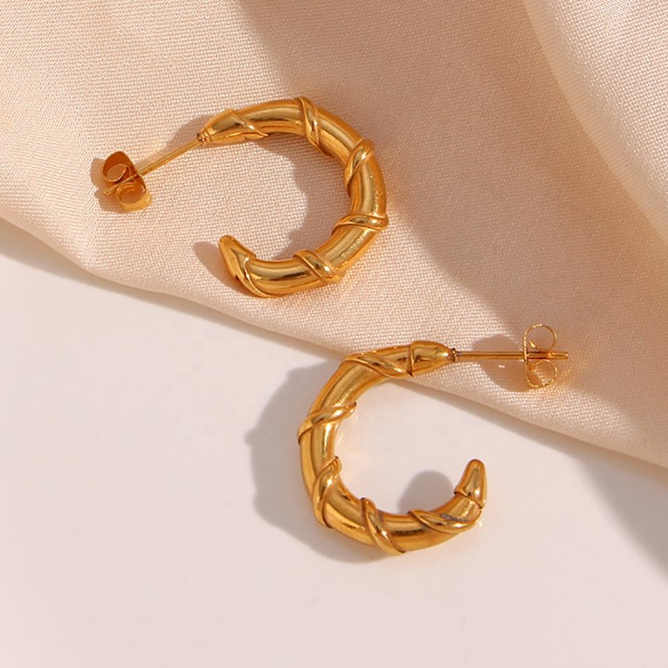 18ct Gold Plated Statement Lightweight Earrings
