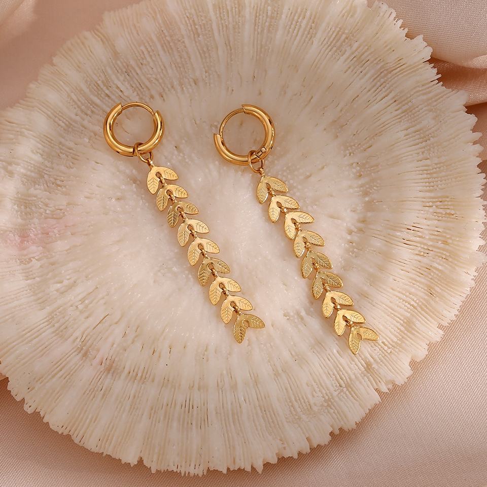 18ct Gold Plated Drop Earrings