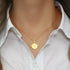 18ct Gold Plated Vintage Engraved Pendant Necklace